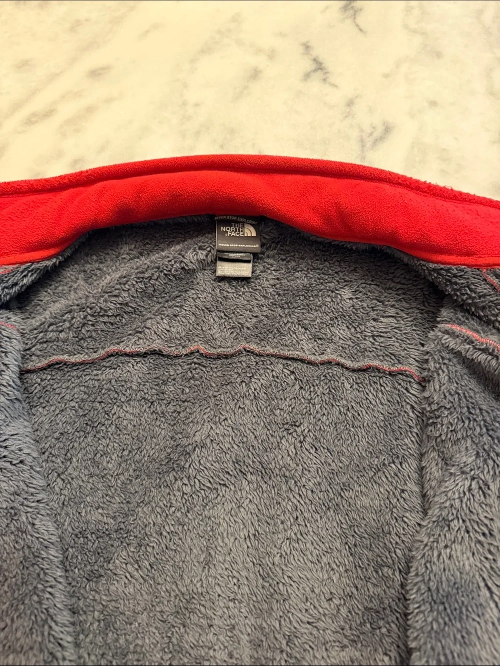 The North Face Men's Red and Grey Jacket size XL